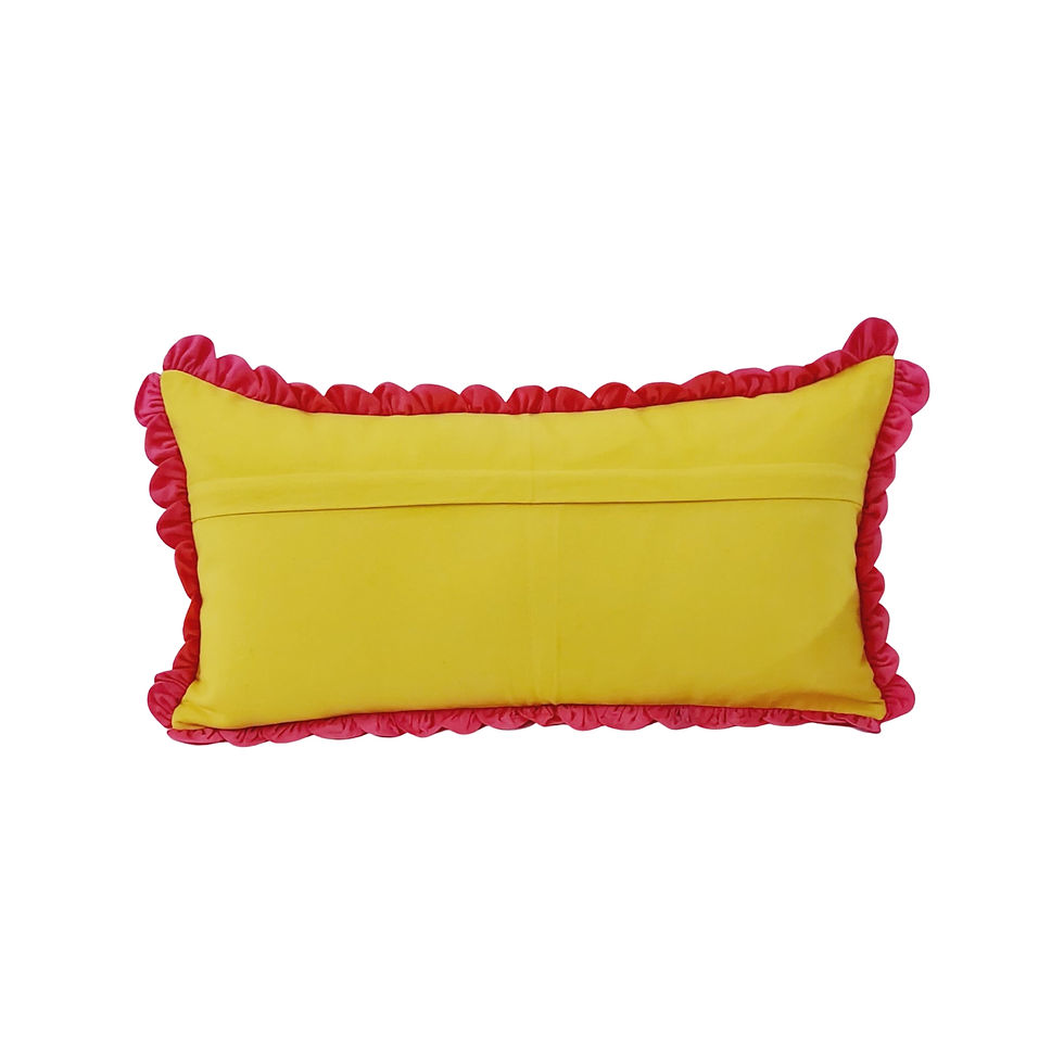 縮圖：yellow throw pillows for bed