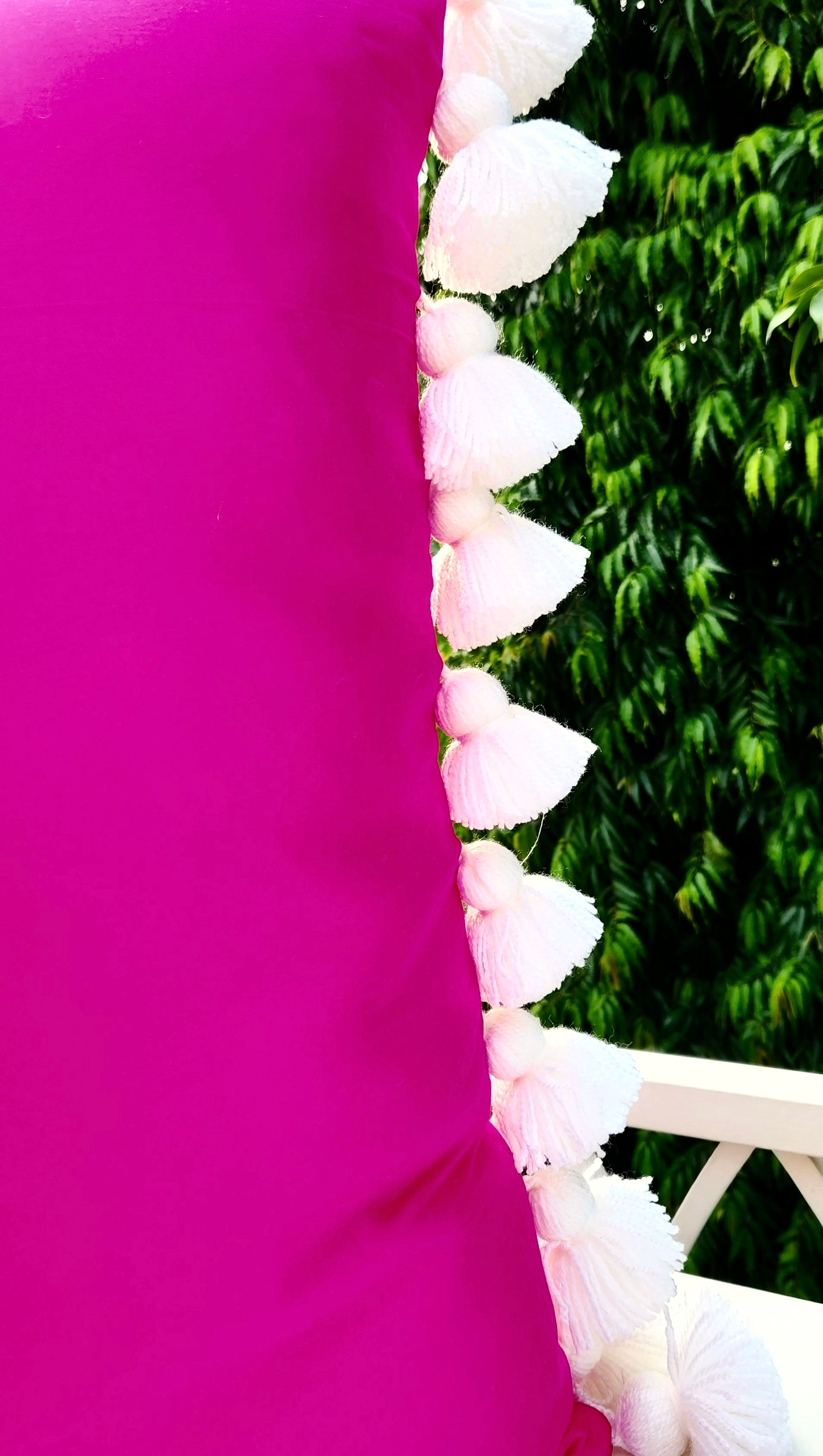 Pink & White Cushion Cover