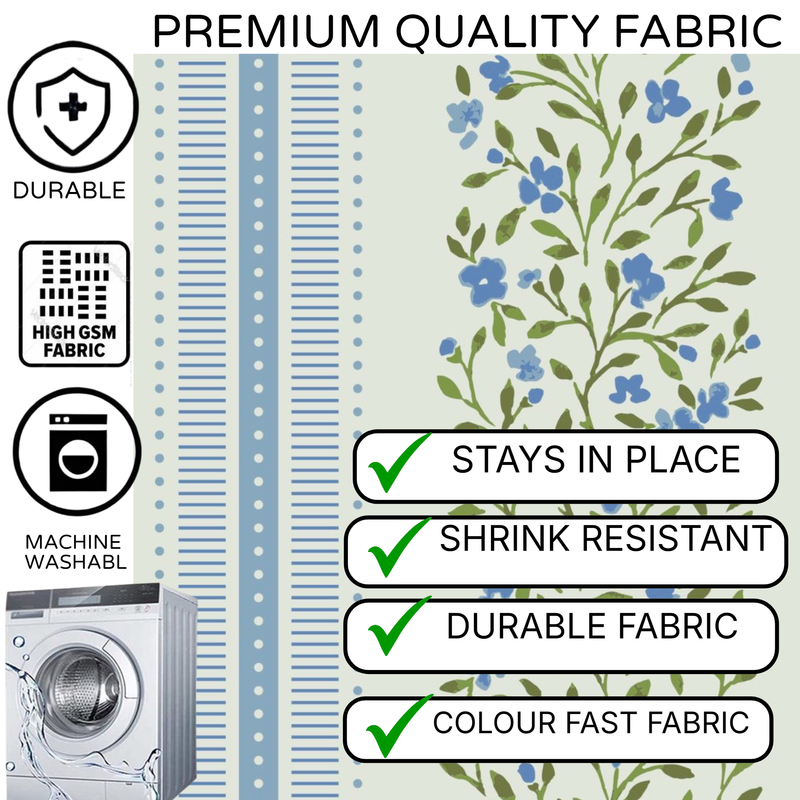 Miniatura: Blue Blossam Fringe Frill Dining Chair Seat & Back Cover|20"x22"
