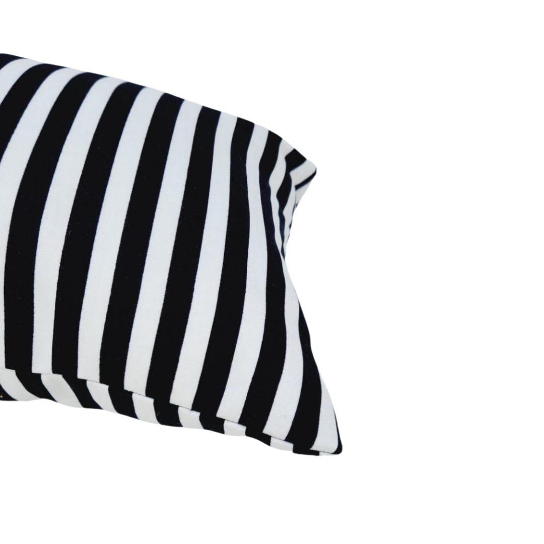 Black & White Striped Extra Large Cushion Cover