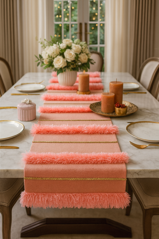 縮圖：Peach Moroccan  Table Runner |Nightstand, Bed Side Table Cabinet