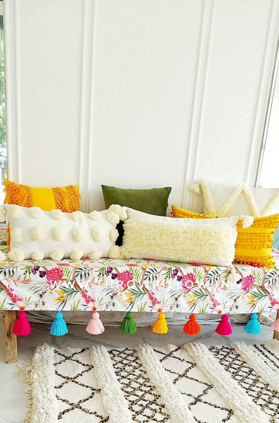 Yellow Tulip Cushion Cover Collection - Set of 6