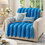 थंबनेल: Blue Moroccan Single Seater Wing Chair, Dining Chair or Office Chair Cover