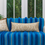 Thumbnail: 2 Seater Sofa Cover With Tassels: Teal Blue Moroccan Embroidered Back Cover