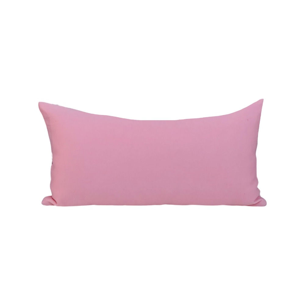 Light pink solid rectangular cushion cover for a touch of femininity