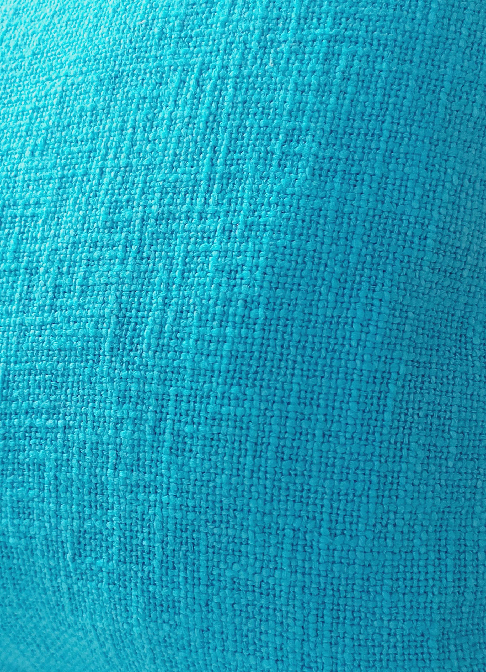Capri Blue Textured Cotton Solid Cushion Cover