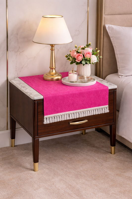 Thumbnail: Magenta  Table Runner |Nightsmagenta D, Bed Side Table Cabinet