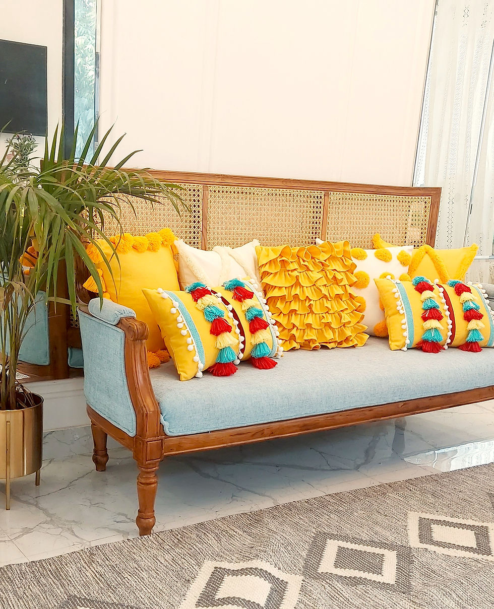 Minijatura: All Round Tassel Cushion Cover