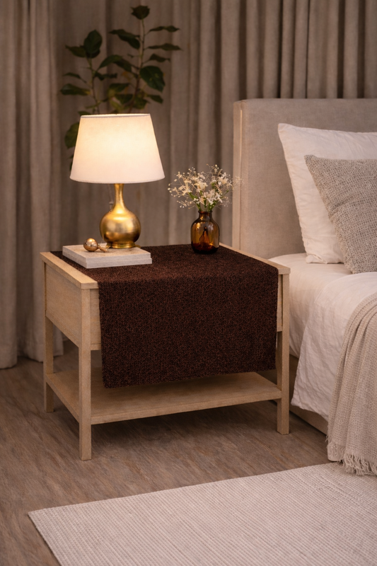 Thumbnail: Dark Brown Table Runner |Nightsdark Brownd, Bed Side Table Cabinet