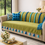 Sīktēls: Green Moroccan 8 Seater Sofa Cover With Tassel Sofa Throw 3+3+2 Seater Set