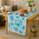 Miniatura: Blue Leaves Multicoloured Table Runner |Nightstand, Bed Side Table Cabinet