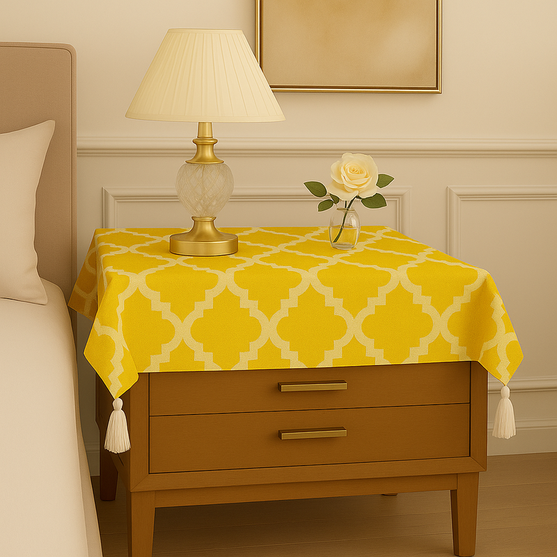 Thumbnail: Yellow Diamond Multicoloured Table Runner |Nightstand, Bed Side Table Cabinet