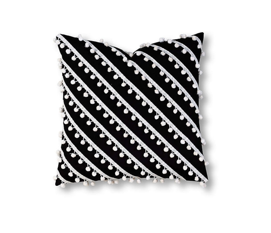 Black Manhattan Cushion Cover