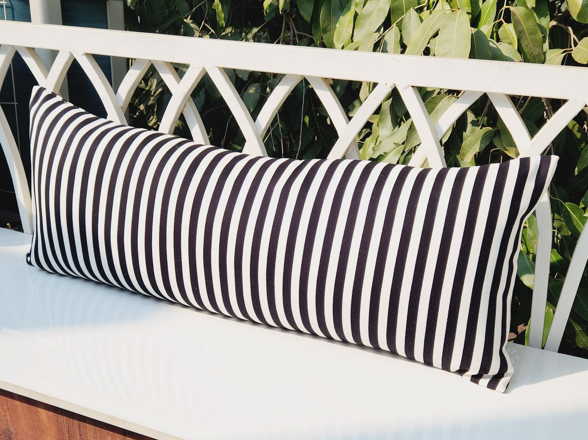 Black & White Striped Extra Large Cushion Cover