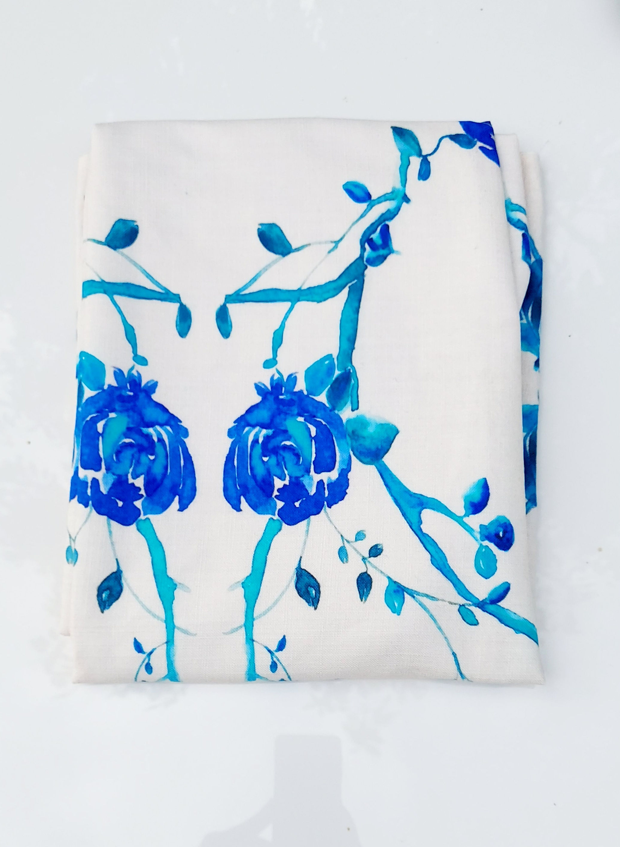 Blue Printed Table Cloth