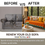Miniatura: Orange 6 Seater Sofa Cover With Tassels |Tassel Sofa Throw 3+2+1 Seater Set