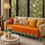 Miniatura: Orange 6 Seater Sofa Cover With Tassels |Tassel Sofa Throw 3+2+1 Seater Set