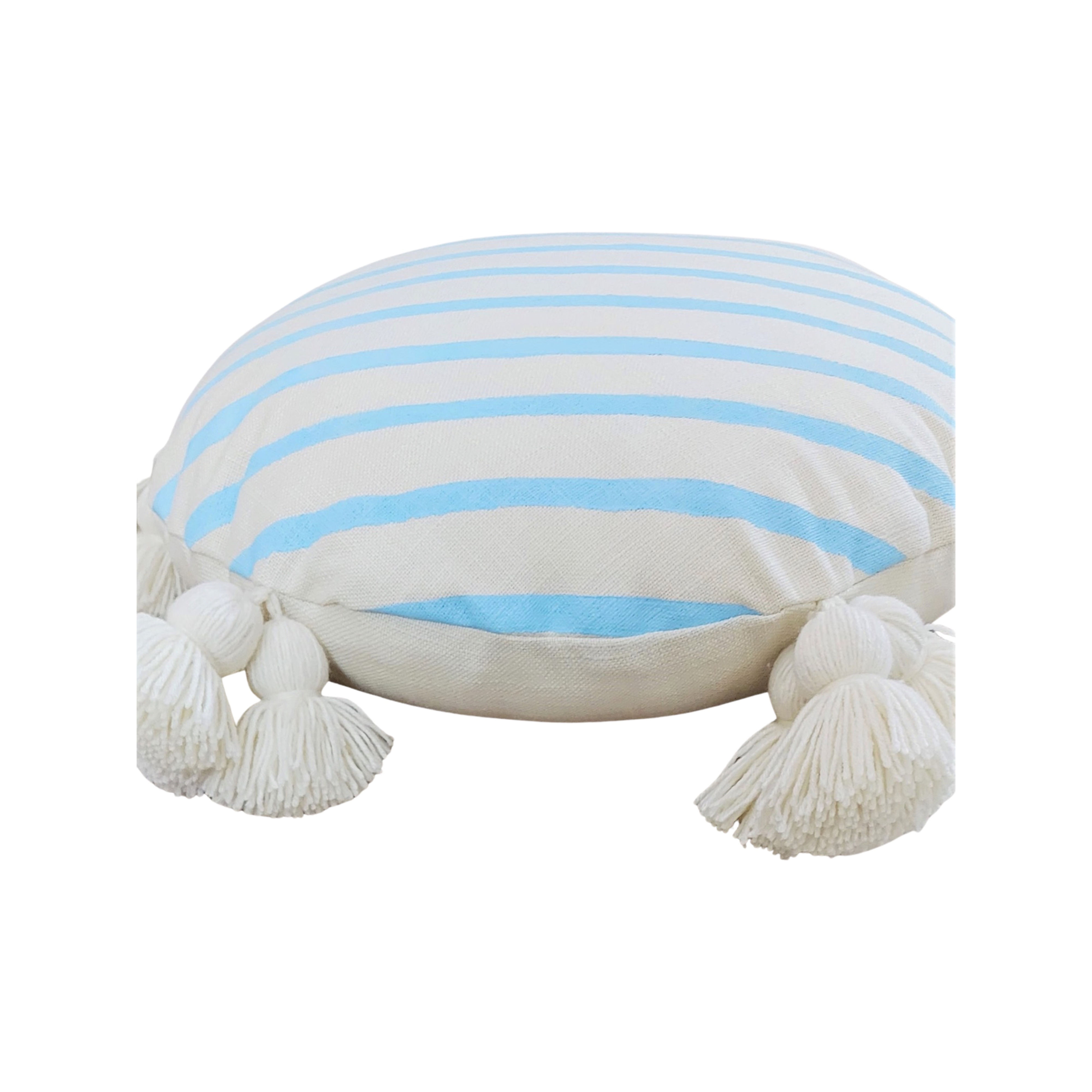 Blue and white striped cushion cover for home decor