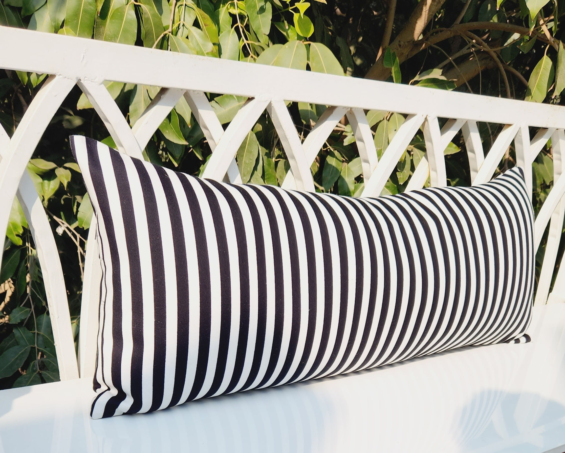 Black & White Striped Extra Large Cushion Cover