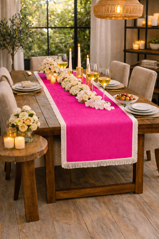 Thumbnail: Magenta  Table Runner |Dresser Drawer Cabinet Entry Console