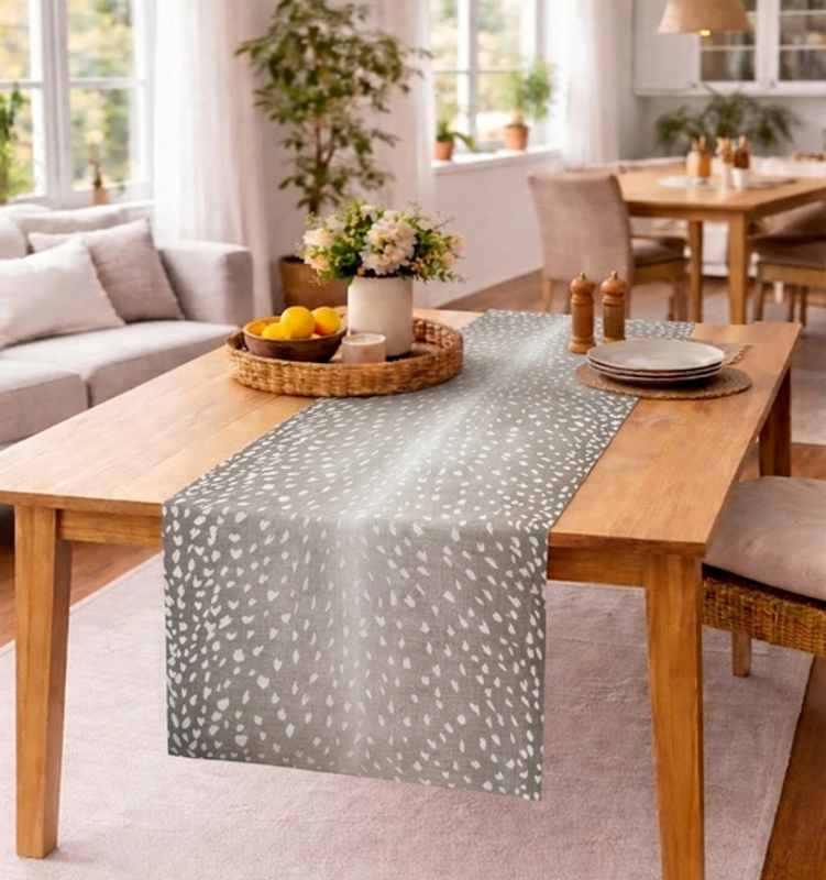 Thumbnail: Grey Antelopeprint Table Runner Coffee Table, Living Room Sofa Table