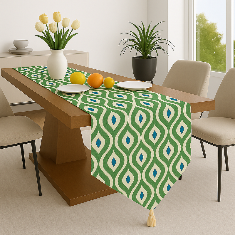 섬네일: Azure Ikat Multicoloured Table Runner |Nightstand, Bed Side Table Cabinet