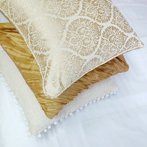 Golden Glow Combo- Set of 5 Cushion Cover