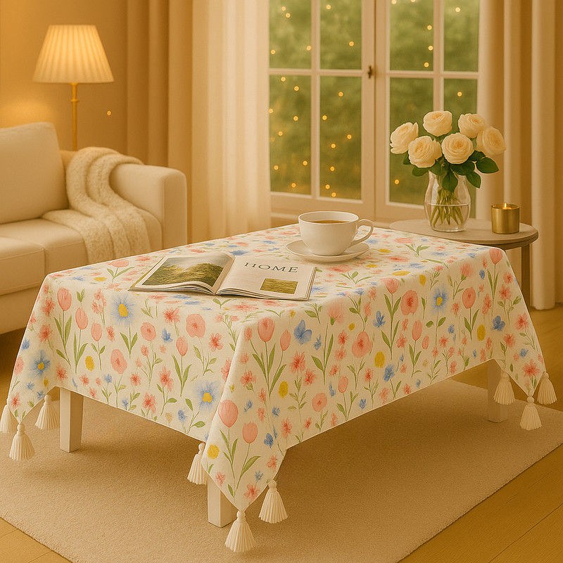 Minijatura: Spring  Floral Printed Boho Dining Table Cover|Table Cloth Living Room Decor