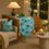 Thumbnail: Blue Leaves Multicoloured Table Runner |Nightstand, Bed Side Table Cabinet