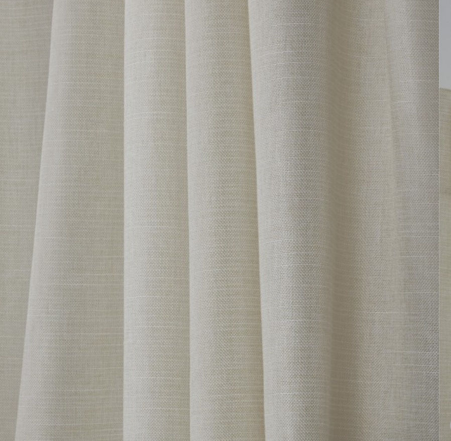 Thumbnail: Neutral  Cotton Textured Curtains - Set of 2