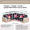 Миниатюра: L-Shaped Corner Black Tribal Sofa Cover, Printed Sofa Cover With Pink Tassel