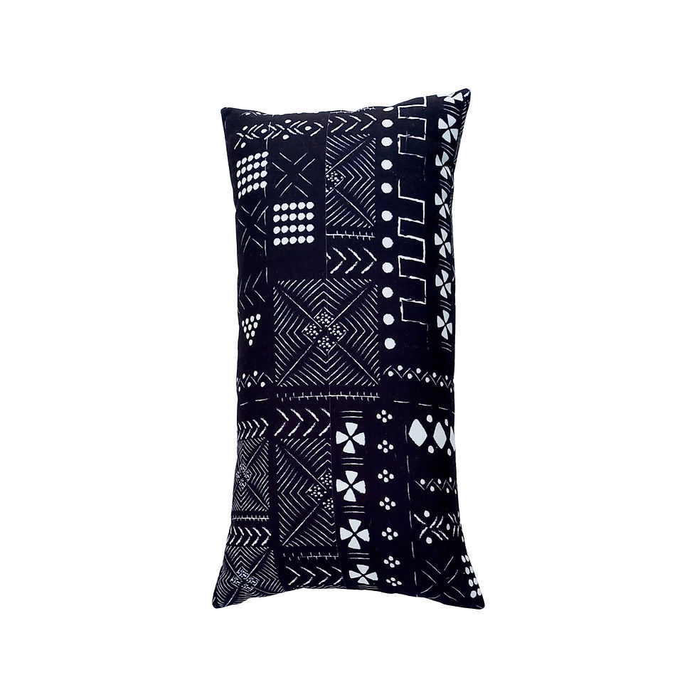 Thumbnail: "Add value to your home decor with this black tribal cushion"