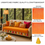 Imej kecil: Orange 2 Seater Sofa Cover With Tassels|Boho Tassel Sofa Throw For Love Seat