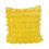Thumbnail: Handcrafted Yellow Frilled Cotton Square Cushion Cover for Sofa 16x16 Inches
