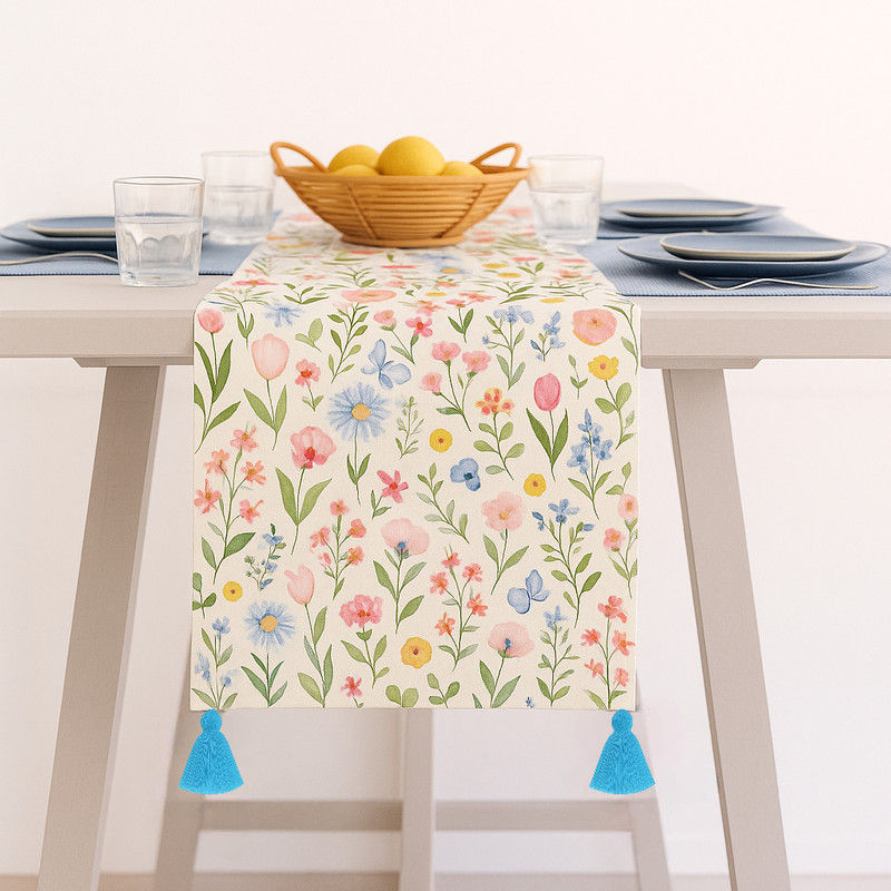 Thumbnail: Spring Floral Multicoloured Table Runner Coffee Table, Living Room Sofa Table