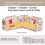 サムネイル： L-Shaped Corner Sofa Cover, Solid Yellow Sofa Cover With Multicolor Tassel