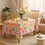Imej kecil: Floral Print Tassel Coffee Center Table Cover|Table Cloth Living Room Decor