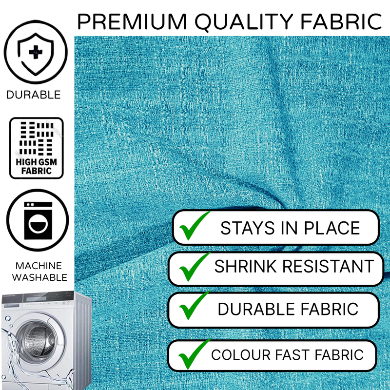 Thumbnail: 2 Seater Sofa Cover With Tassels:Cerulean Blue Moroccan Embroidered Back Cover