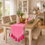 Miniatura: Blush Pink Multicoloured Table Runner Coffee Table, Living Room Sofa Table