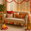 Sīktēls: Cream 4 Seater Sofa Cover With Tassels |Anti-Slip Slipcover for Living Room