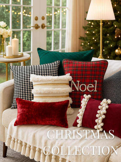 Festive Christmas pillow collection – Santa, reindeer, nutcracker, snowman, gingerbread, Xmas tree and holiday cushion covers by ThrowPillow.in.