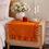 Sīktēls: Terracotta Cotton Frill Bedside Table Runner |Nightstand, Bed Side Table Cabinet