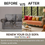 Thumbnail: Orange 5 Seater Sofa Cover Set With Tassels |Tassel Sofa Throw 3 Seater
