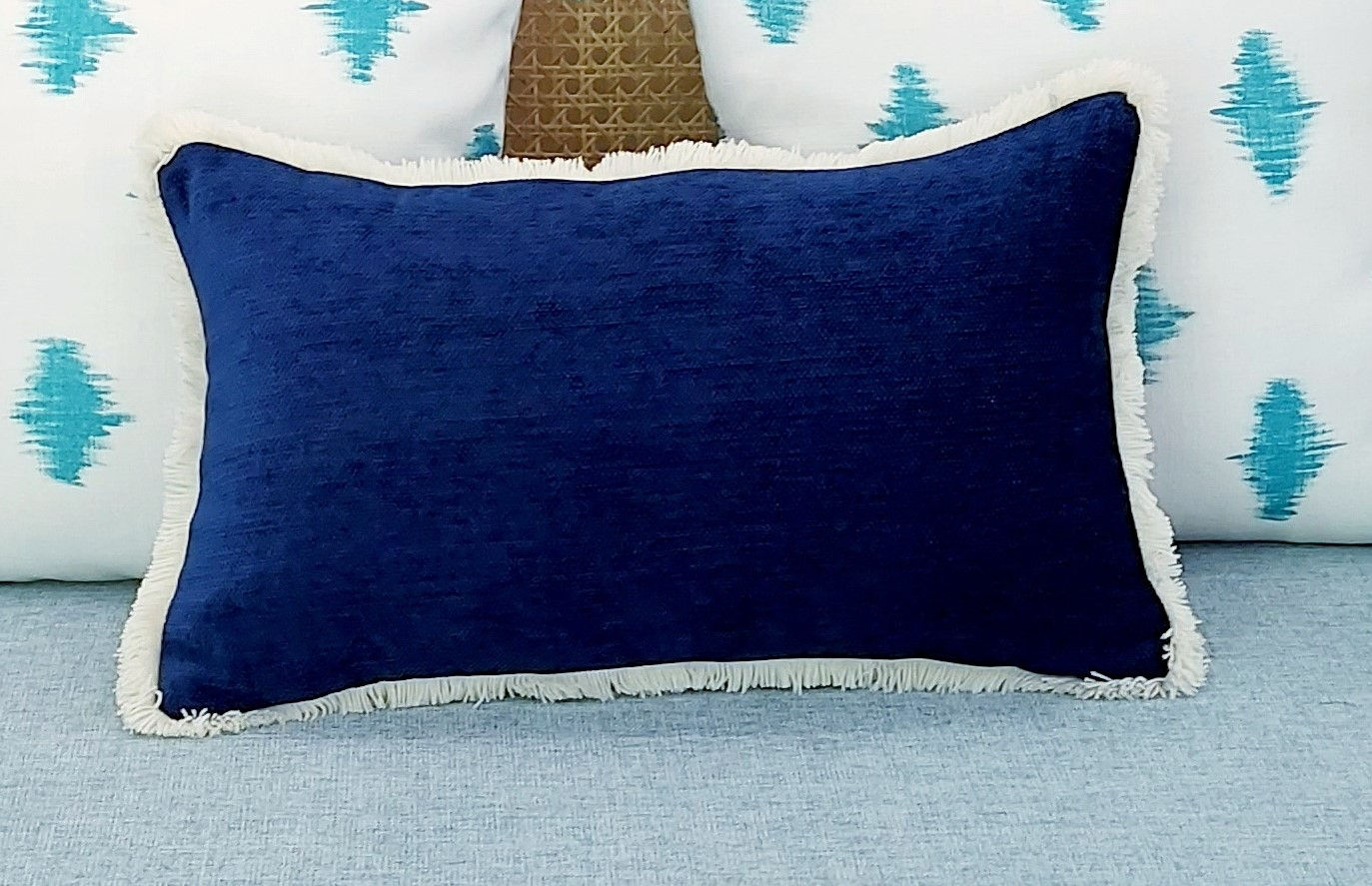 Navy Blue Solid Cushion Cover