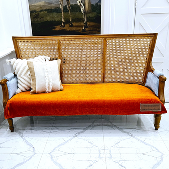 Orange L Shape Corner Sofa Cover, Luxe Solid Sofa Cover