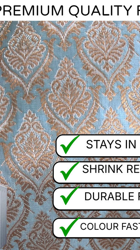 Thumbnail: Ice Blue-Gold Table Runner |Dresser Drawer Cabinet Entry Console