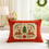 Miniaturbild: Reindeer Floral Christmas Holiday Decor Rectangular Cushion Cover 12x18 Inches