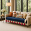 Imej kecil: Navy Blue 2 Seater Sofa Cover With Tassels|Boho Tassel Sofa Throw For Love Seat