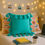 Thumbnail: Caribbean Blue Tassels Rectangular Cushion Cover with Filler 12x24 Inches