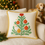 Thumbnail: Gold Fringe Christmas Ornament Holiday Square Sofa Cushion Cover 16x16 Inches